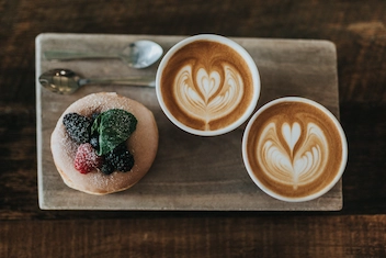 Local Café in Fernwood Victoria BC with Lattes and Pastries